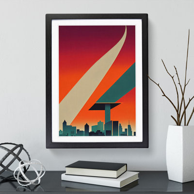 City Skyline Deco No.6 - Single Picture Frame Print