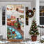 Kbndieu 35 X 72 In Stereoscopic Embroidery Style Christmas Door Cover Christmas Door Curtain Christmas Day Door and Wall Decoration Festival Party Decoration-615332955