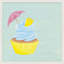 Pineapple Beach Cupcake Print by Katy Montica-666412652-666412634