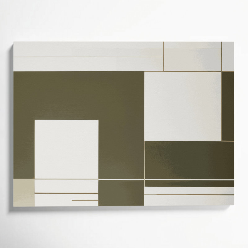 Minimalisme 52, art mural sur toile beige, H 11 po x l 14 po