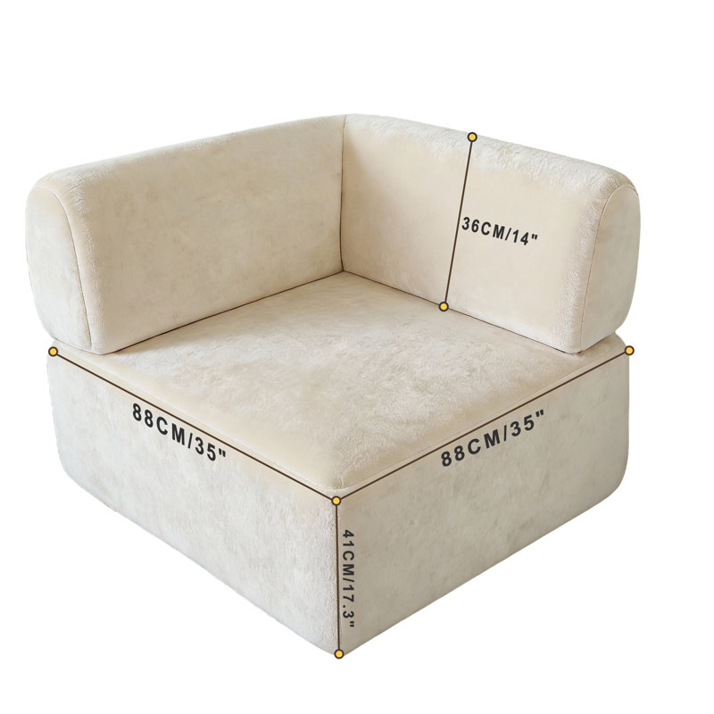Upholstered Accent Chair, White
