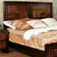 Lit moderne grand lit, bois massif avec / couleur noyer, tête de lit style contemporain pour meubles de chambre à coucher