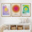 "Abstract Abstract Color Blocks Quiet The Mind, Dreams, Progress - Vibrant", affiche colorée encadrée sur toile, art mural 3 pièces-91875163-91875162