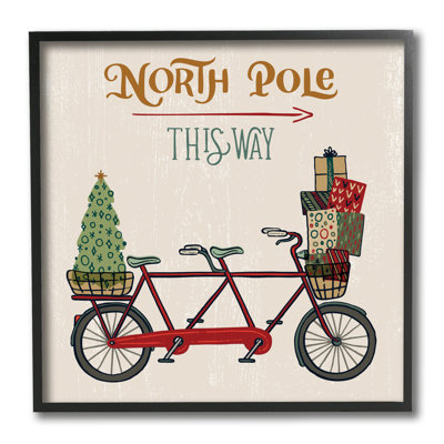 Vélo tandem directionnel rouge North Pole