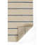 Tapis rayé beige / bleu en laine et coton Lemington-67985085