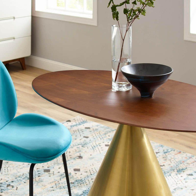 Tupelo 48" Gold Walnut Oval Dining Table
