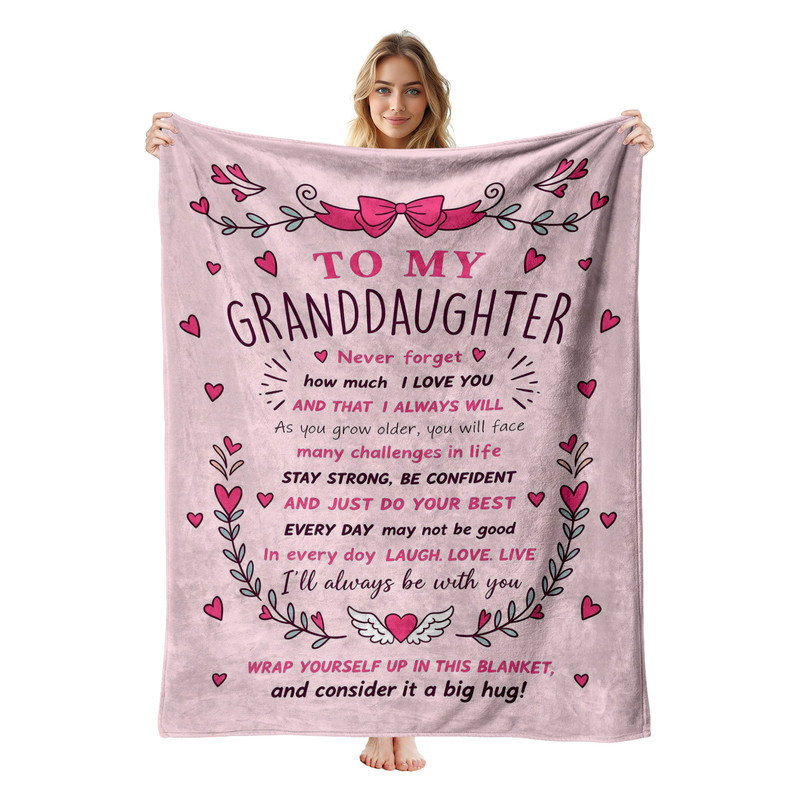 Couverture simple en flanelle JYK, en microfibre moelleuse, douce et respirante, 60 po x 80 po, blanc, cœurs roses
