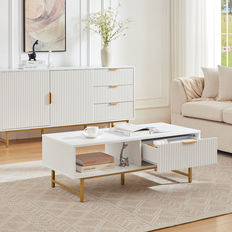 Four Leg Coffee Table with Storage
