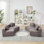 Canapé modulaire courbé en chenille avec 4 coussins-1414345286