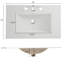 Meuble-lavabo de 30 po en blanc, avec comptoir en céramique, mécanisme de tiroir à fermeture en douceur, style cannelé et extension complète pour évier de rangement blanc, système, solution à deux niveaux-2095817542