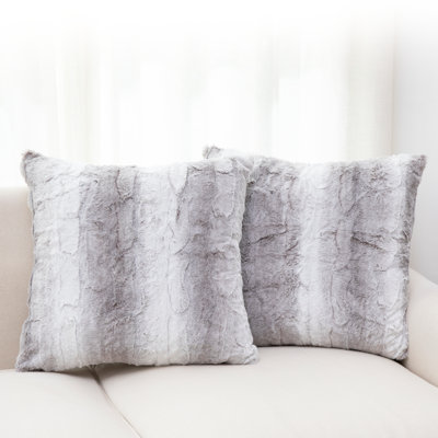 Faux Fur Throw Pillow
