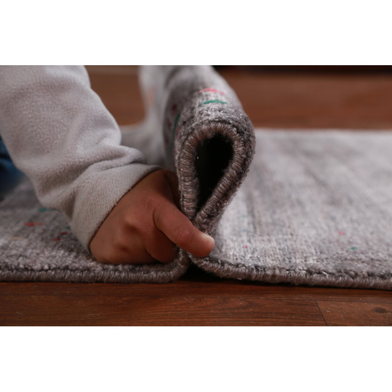 Tapis tribal gris Gabbeh 3 x 10