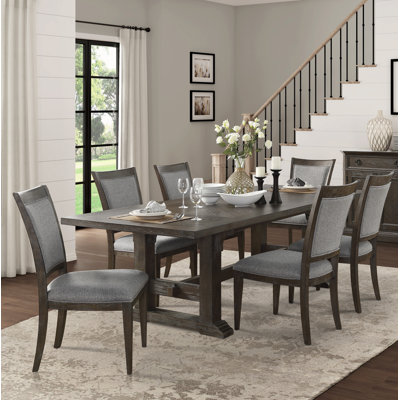 Haenes 7-pcs Armless Dining Table Set