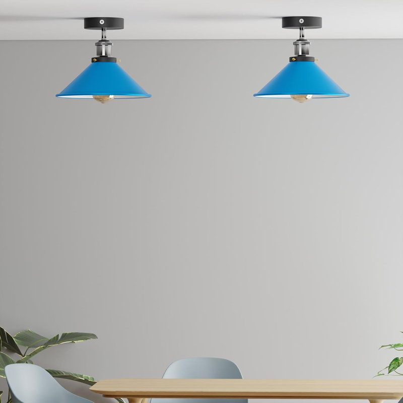 Douchette encastrée industrielle en métal E26, Blue