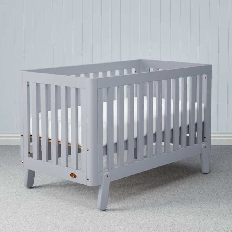 Turin Cot Bed with Mattress, Pebble