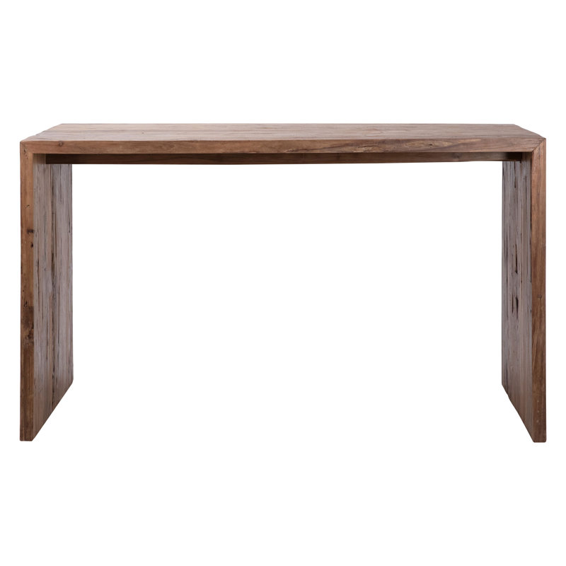 Klucevsek 60-inch Rectangular Reclaimed Teak Waterfall Dining Counter Table