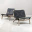 Chaise d'appoint noire Patio