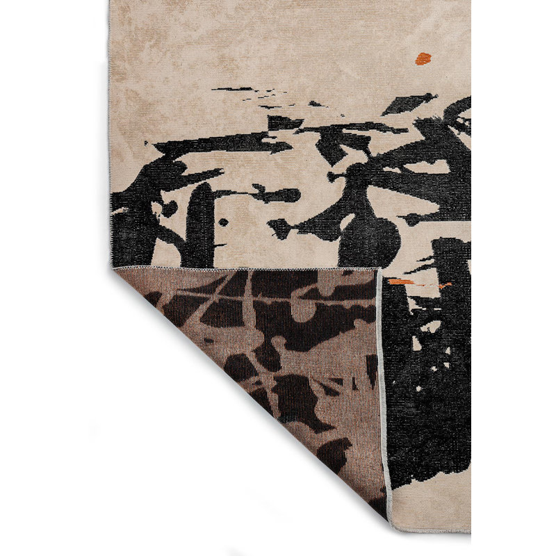 Delayla Abstract Hand Loom Indoor / Outdoor Area Rug, Rectangle 7'10" x 9'10"