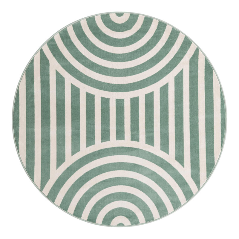 Unique Loom Lines Whimsy Kids Rug, Round 5'3"