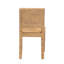 Chaise de salle à manger moderne en bois de mer et acajou de style bohémien moderne avec un design fait à la main et un dossier incliné pour le confort (seulement chaise)