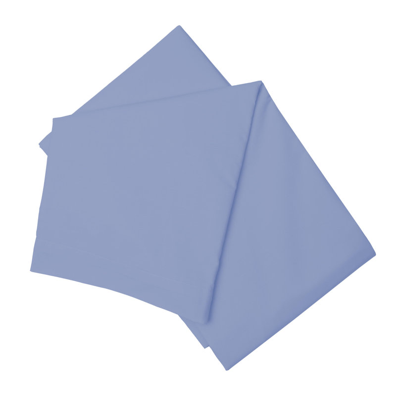 Cotton Blend Percale Flat Sheet, Kingsize (5'), Sky Blue