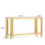 Console de rangement en bois Aaradhya avec structure en métal robuste et plateau en verre trempé-1034306751-1013220463