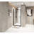 28"x72" Tempered Glass Pivot Shower Door In Matte Black Aluminum Frame, Stainless Steel Handle, Smooth - Operating Swing Design, Water Separation For Bathroom Maintenance 28x72 Inch With Function,