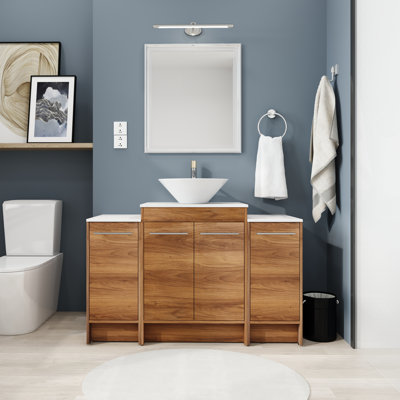 Ensemble de meuble-lavabo simple 47,2 po avec plateau Arlowene