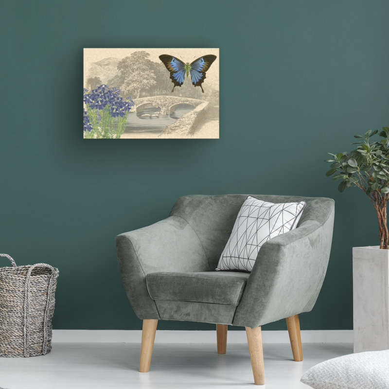 Art mural sur toile tendue - «Reverie - Periwinkle» de Gail Fraser pour décoration de salon, de chambre à coucher ou de bureau - 16 x 24