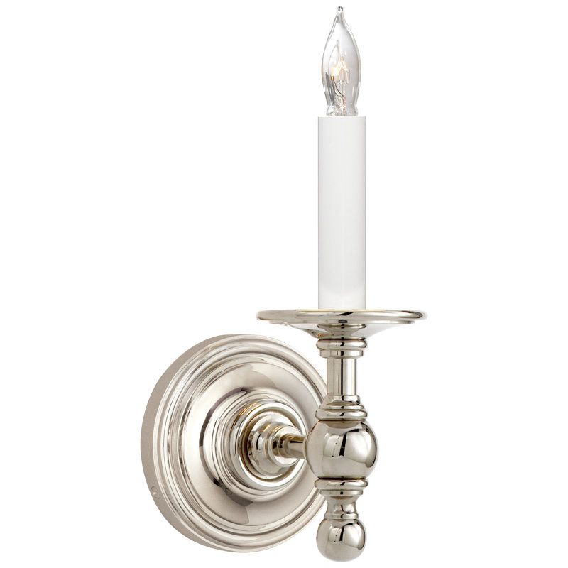 Chapman & Myers Classic Single Sconce, Polished Nickel