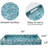 Serving Tray 15.7" X11.8", Lacquer Mother Of Pearl Inlay Mosaic Tray, Rectangle Wooden Marble Tray With Handles Trays For Tea, Breakfast In Bed, Table (Flower Style)
