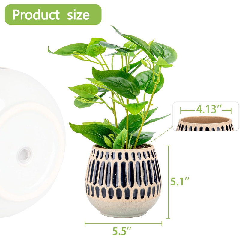 4" Ceramic Planter Mid-century Pot