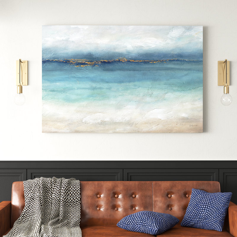 Serene Sea Landscape - Painting on Canvas, 66.04 cm H x 45.72 cm W x 1.91 cm D, Wrapped Canvas