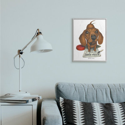 «Hungry Dog Can I Have Some More Expression Pet Humor» par Danny Gordan - impression d'art graphique