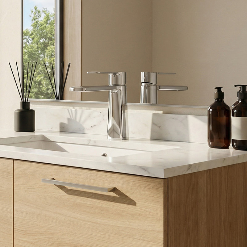 Paula Single Hole Single-Handle Bathroom Faucet, Polished Chrome
