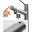 Robinet de salle de bain gris à fixation sur le comptoir - poignée simple, 21 modes de débit, égratignure, corrosion, aucune empreinte digitale, fixation à 1 trou écoénergétique, options, résistance, débit doux, aérateur détachable-121697270