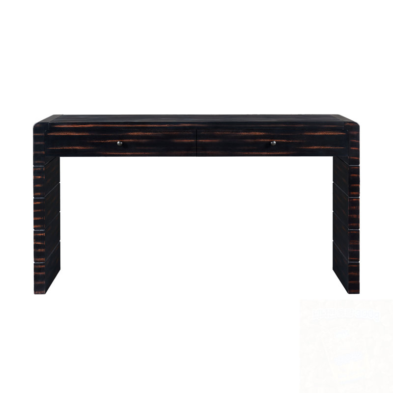 Wooden Console Table With 2 Storage Drawers, Black