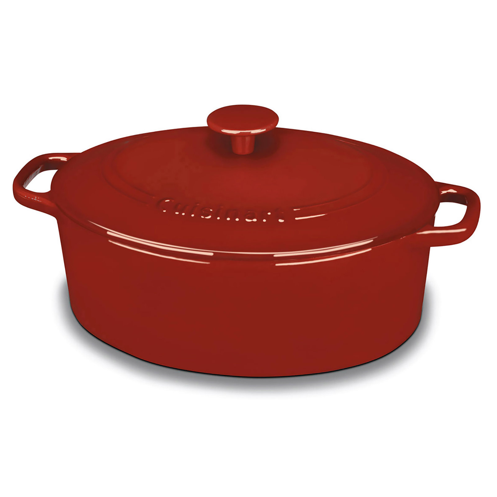 Cuisinart Chef's Classic Enameled Cast Iron 5.5 Quart Dutch Oven, Cardil Red