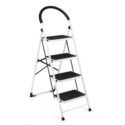 4 - Step Steel Lightweight Folding Step Ladder