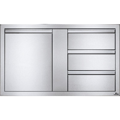 42" X 24" Large Single Door & Triple Drawer