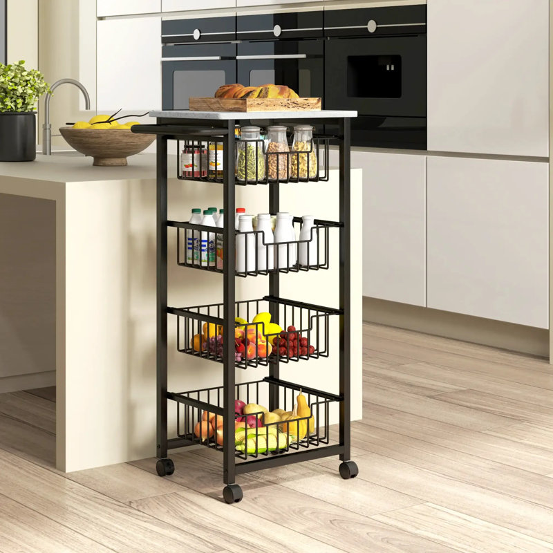 Metal Bar Cart, Grey
