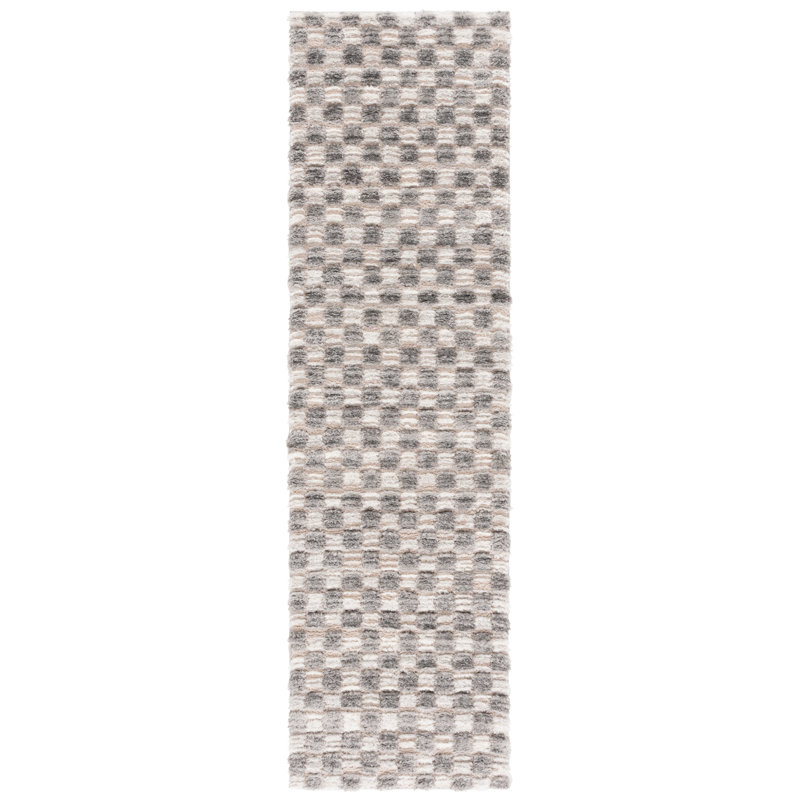 Tapis ivoire / gris Seattle, Tapis de couloir 2 pi 3 po x 8 pi
