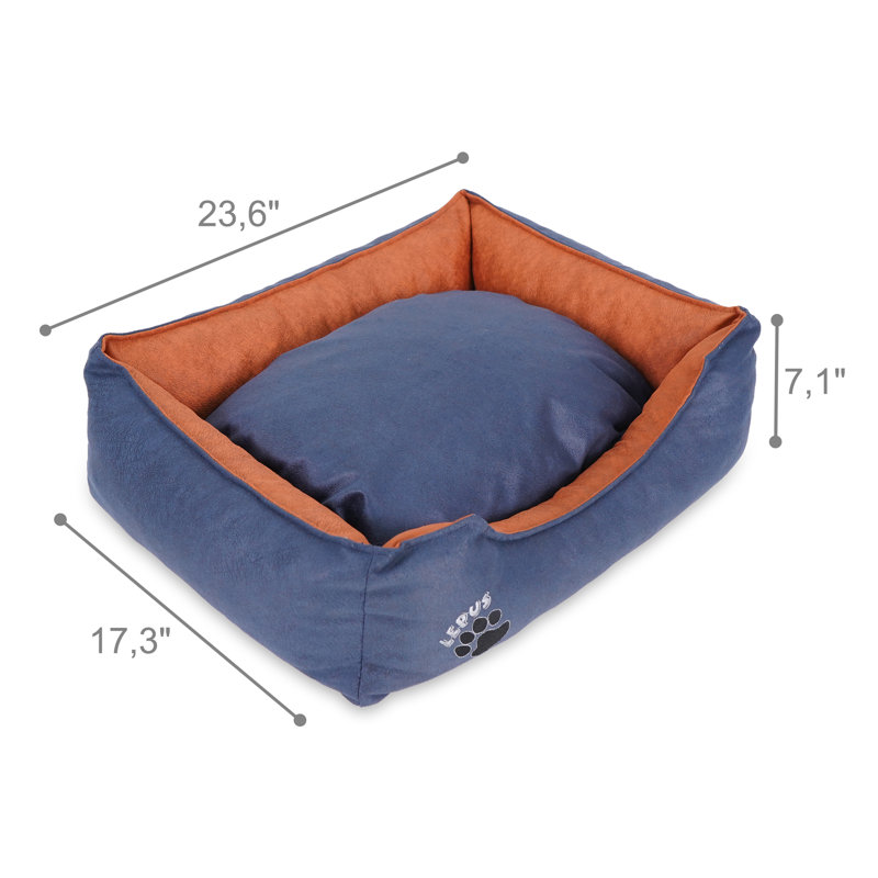 Panier de support pour chien, Marine / orange, Moyen (l 23,6 po x P 17,3 po x H 7,1 po)