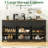 71" Wood Sideboard with 6 Barn Doors & 3 Drawers,Modern Farmhouse Coffee Bar for Living Room & Kitchen,Black-1040124520