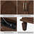 Dyals Traditional 27"Tall End Table Design Rattan Cabinet Doors with Built-in Power Outlet and Adjustable Shelf-1002006895