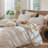 MooMee Striped Duvet Cover Set 100% Washed Cotton Linen Like Textured-111721003-112681251