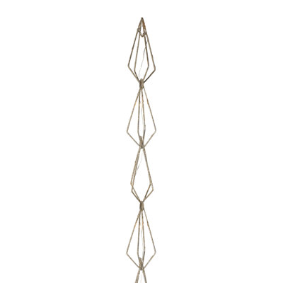 5.75" LED Lighted B/O Gold Wire Diamond Christmas Garland - Warm White Lights