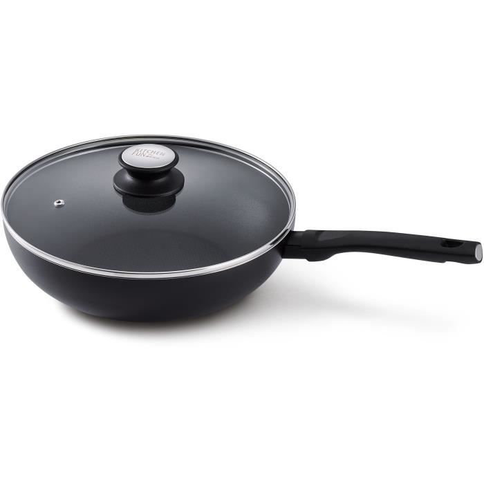 C-Discount Aluminium Wok with Lid