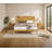 Mid Century Modern Solid Wood Full Size Platform Bed Frame With Tall Headboard And Wood Slats, Yellow Brown-16512482