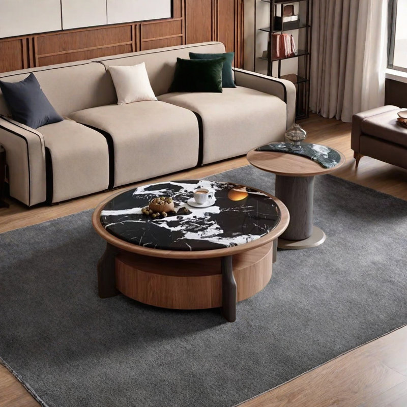 Ensemble de tables basses rondes de style chinois New